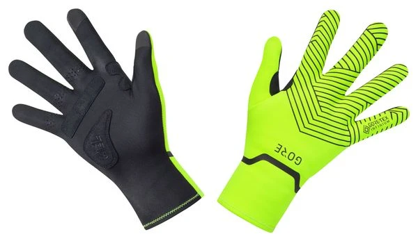 Par De Guantes GORE Wear C3 Gore-Tex Infinium Stretch Mid Amarillo Fluorescente Negro