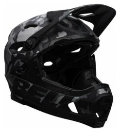 Casco Con Mentonera Extraible Bell Super DH Mips Negro / Gris Camuflaje 2021