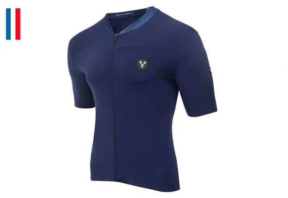LeBram Allos Maillot Mangas Cortas Azul Slim Fit