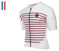 Maillot Mangas Cortas LeBram Ventoux Burdeos Blanco Slim Fit