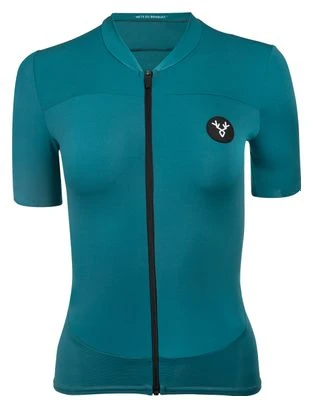 Maillot De Manga Corta Para Mujer LeBram Allos Azul Pelforth Tailored Fit - Imagen 3