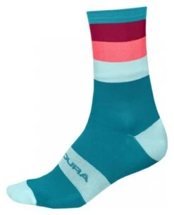 Calcetines Endura Bande Passante - Bleu / Rose