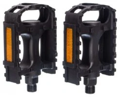 Par De Pedales Planos GNK MTB / City 9/16 Cuerpo Plástico Negro