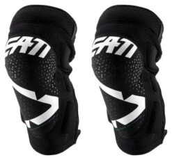 Leatt 3DF 5.0 Zip Short Knee Guards Blanco Negro